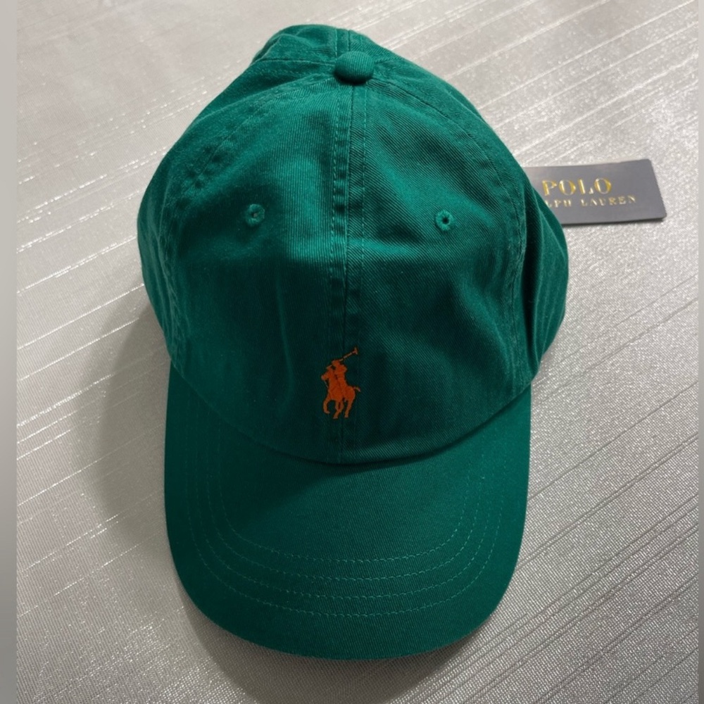 Polo Ralph Lauren Green and Orange Baseball Cap/Hat (unisex)